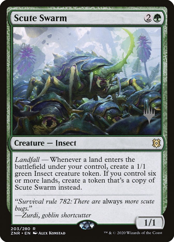 Scute Swarm (Promo Pack) [Zendikar Rising Promos] [Foil]