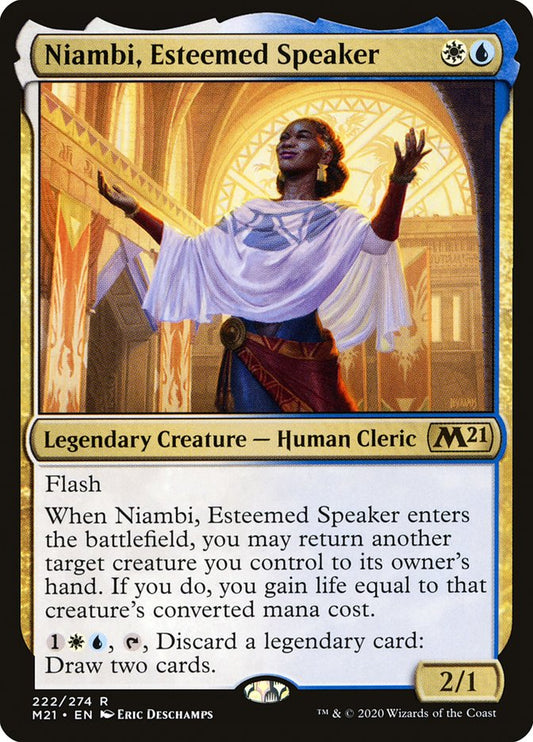 Niambi, Esteemed Speaker [Core Set 2021] [Foil]