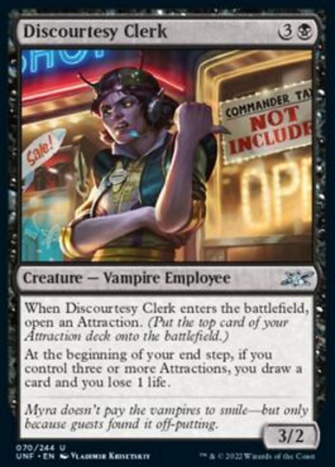 Discourtesy Clerk [Unfinity] [Foil]