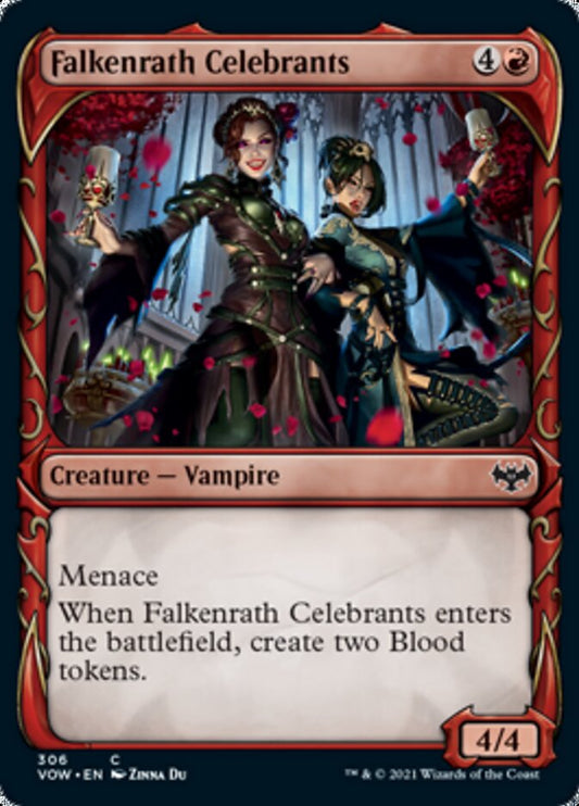 Falkenrath Celebrants (Showcase Fang Frame) [Innistrad: Crimson Vow] [Foil]