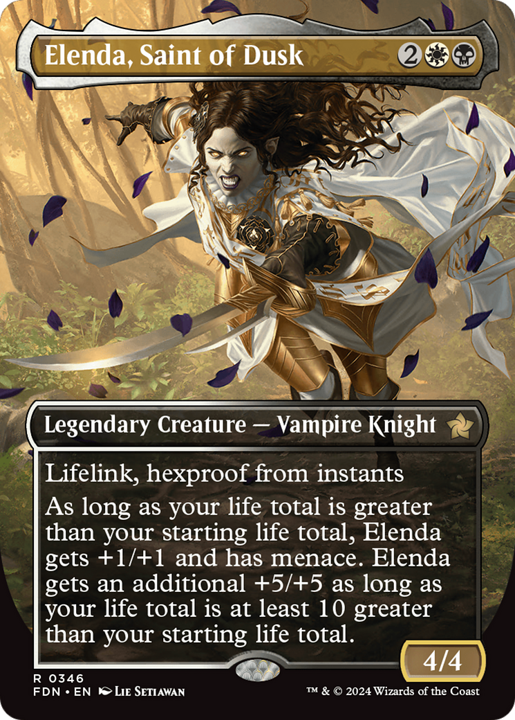 Elenda, Saint of Dusk (Borderless) [Foundations] [Foil]