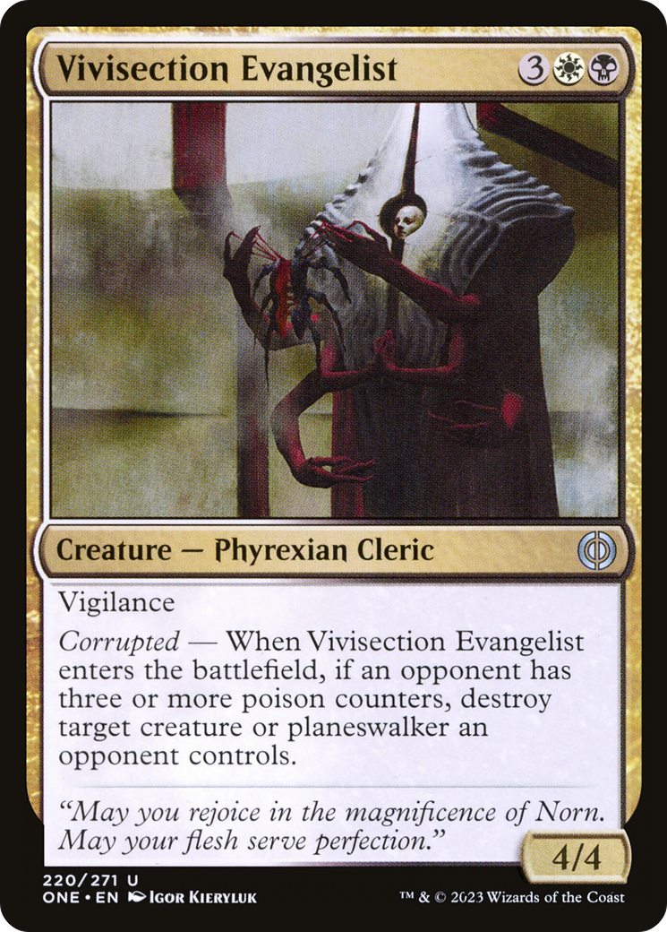 Vivisection Evangelist [Phyrexia: All Will Be One] [Foil]