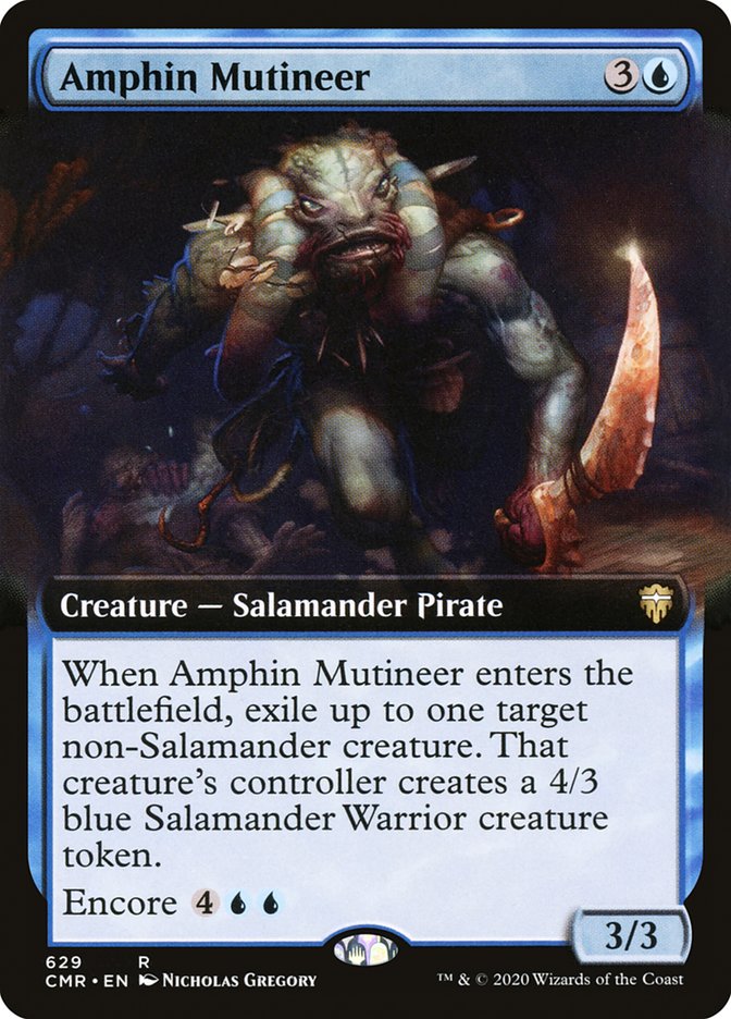 Amphin Mutineer (Extended Art) [Commander Legends] [Foil]