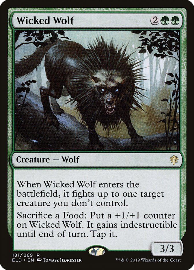 Wicked Wolf [Throne of Eldraine] [Foil]