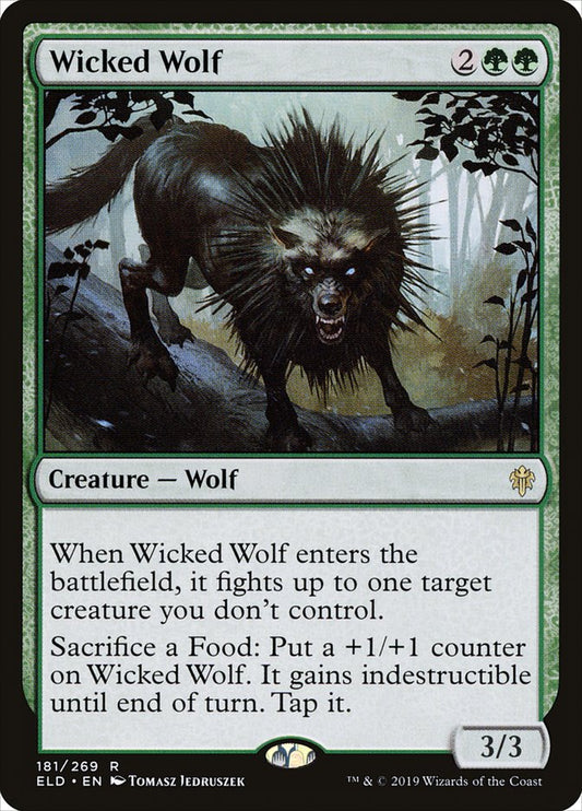 Wicked Wolf [Throne of Eldraine] [Foil]