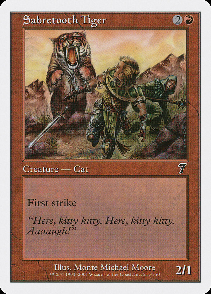 Sabretooth Tiger [Seventh Edition] [Foil]