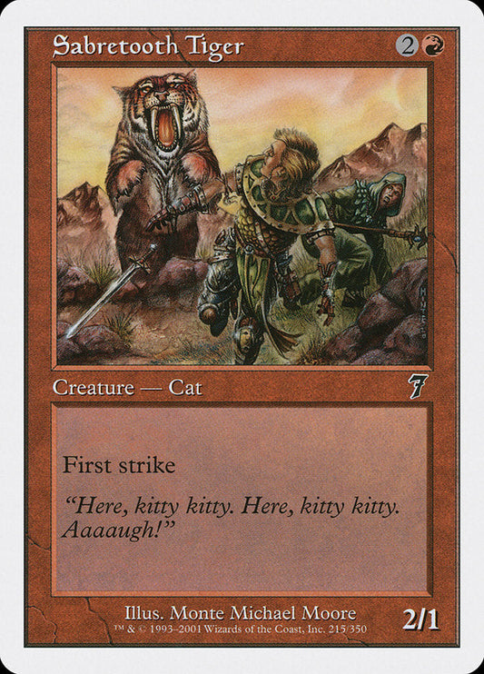 Sabretooth Tiger [Seventh Edition] [Foil]