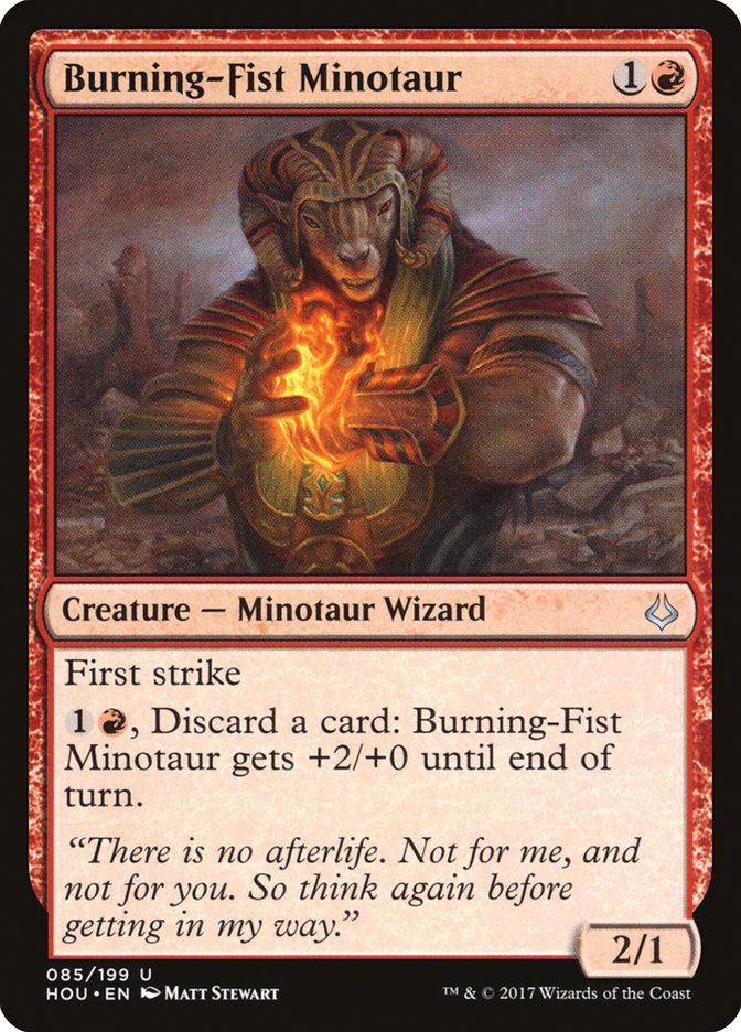 Burning-Fist Minotaur [Hour of Devastation] [Foil]