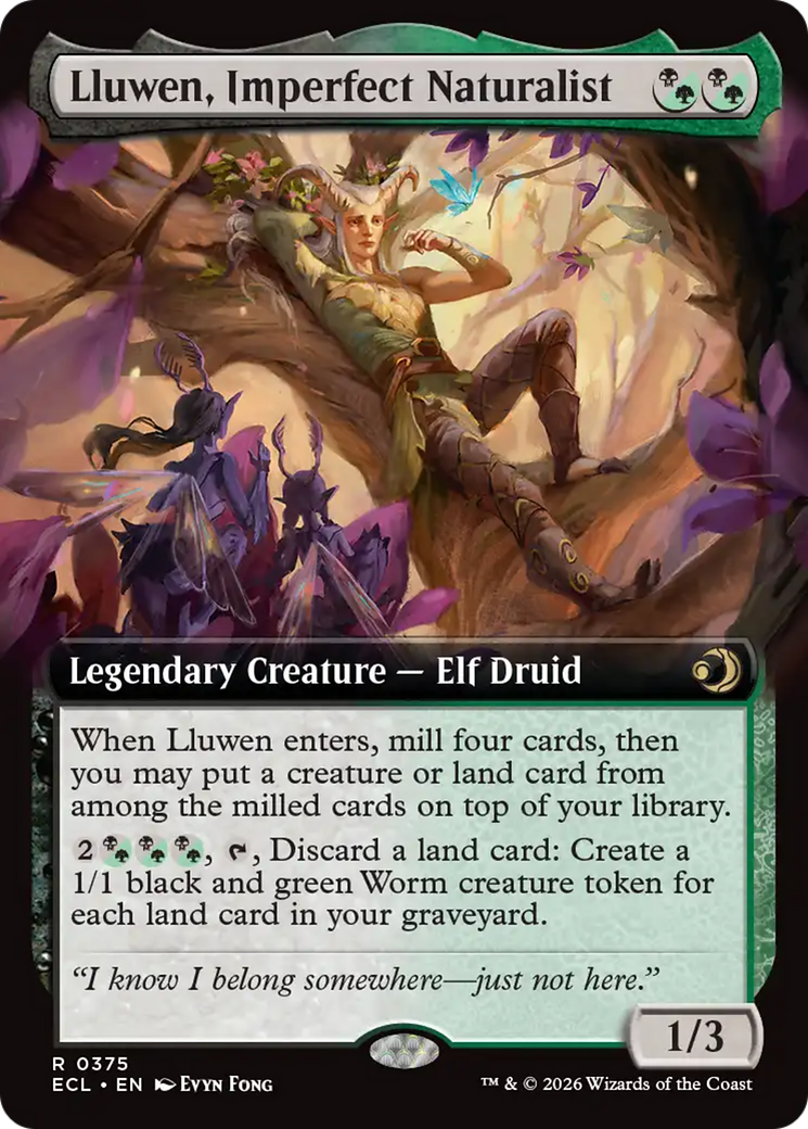 Lluwen, Imperfect Naturalist (Extended Art) [Lorwyn Eclipsed] [Foil]
