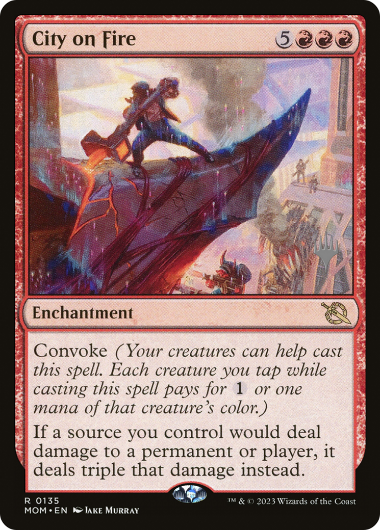 City on Fire (Promo Pack) [March of the Machine Promos] [Foil]