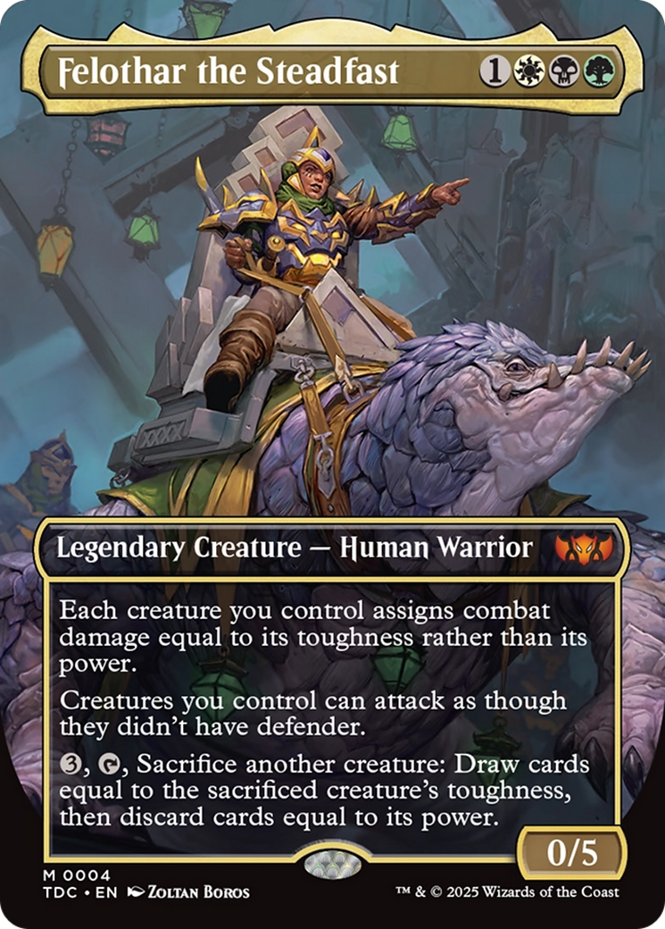 Felothar the Steadfast (Borderless) [Tarkir: Dragonstorm Commander] [Foil]