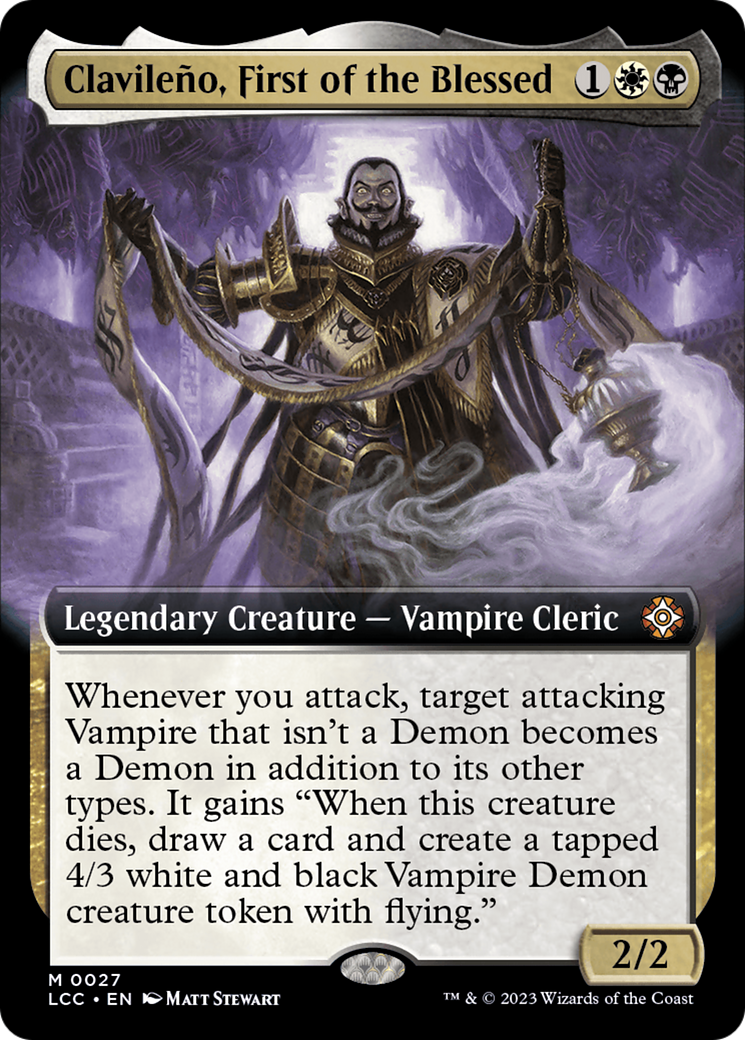 Clavileno, First of the Blessed (Extended Art) [The Lost Caverns of Ixalan Commander] [Foil]