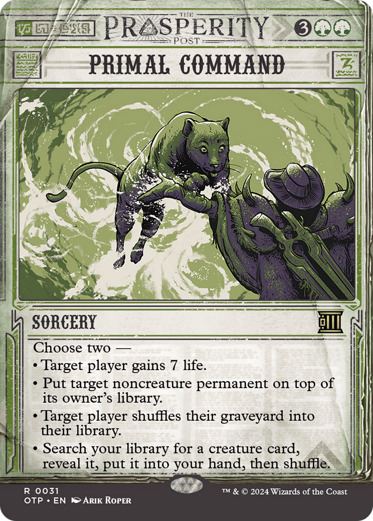 Primal Command [Outlaws of Thunder Junction: Breaking News] [Foil]