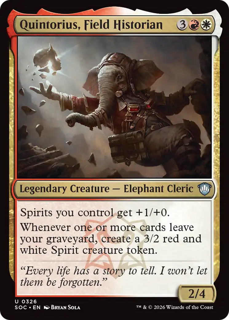 Quintorius, Field Historian [Secrets of Strixhaven Commander] [Foil]