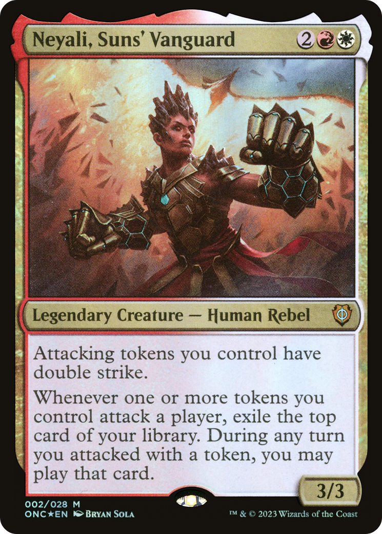 Neyali, Suns' Vanguard [Phyrexia: All Will Be One Commander] [Foil]