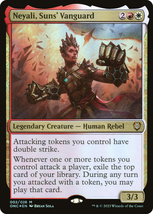 Neyali, Suns' Vanguard [Phyrexia: All Will Be One Commander] [Foil]