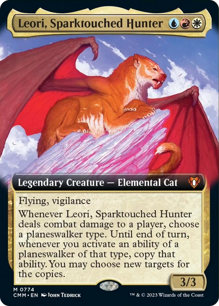 Leori, Sparktouched Hunter (Extended Art) [Commander Masters] [Foil]