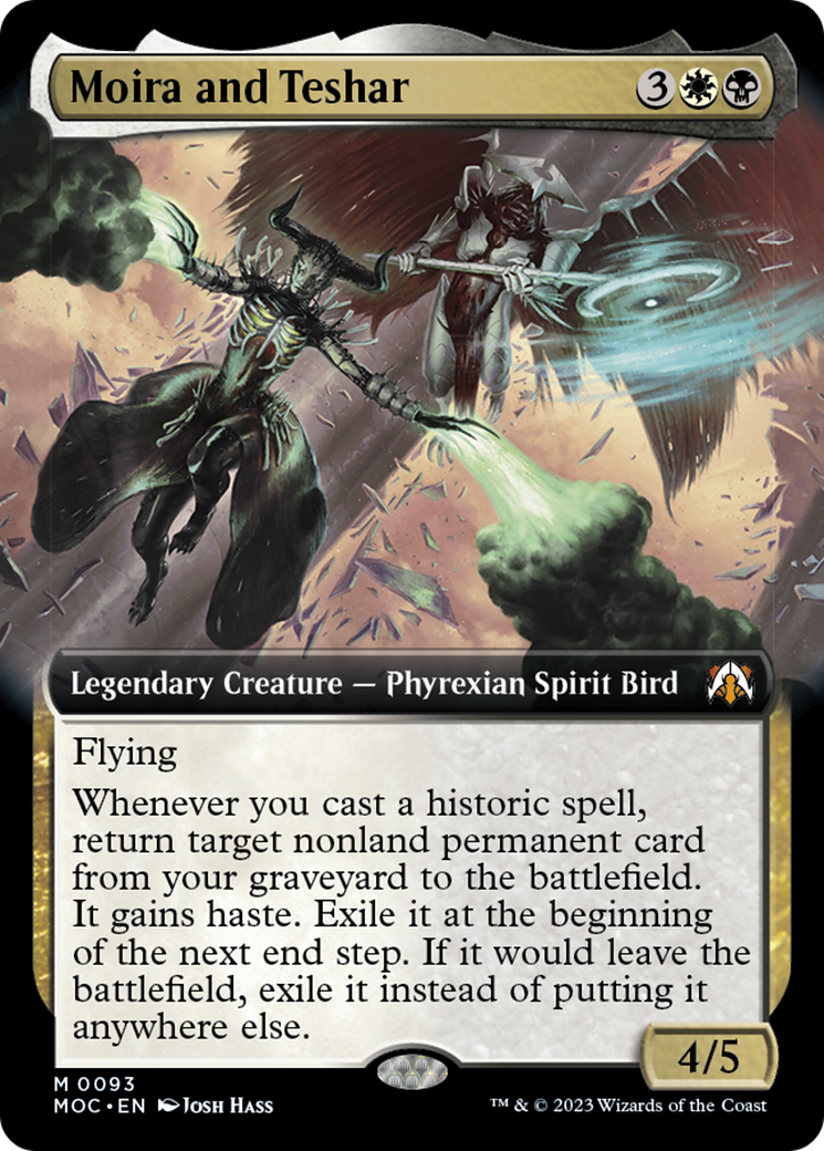 Moira and Teshar (Extended Art) [March of the Machine Commander] [Foil]