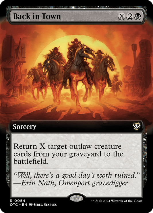 Back in Town (Extended Art) [Outlaws of Thunder Junction Commander] [Foil]