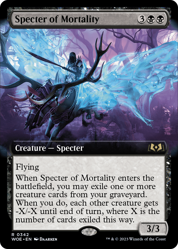 Specter of Mortality (Extended Art) [Wilds of Eldraine] [Foil]