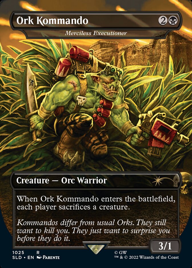 Ork Kommando - Merciless Executioner (Borderless) [Secret Lair Drop Series] [Foil]