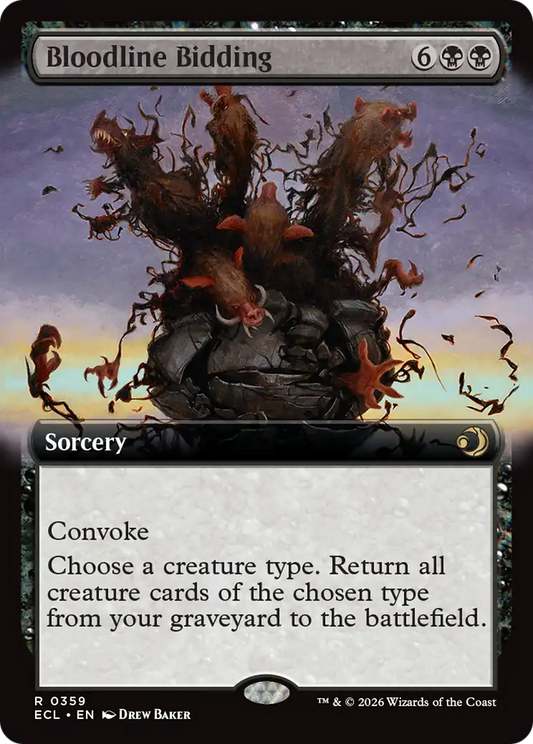 Bloodline Bidding (Extended Art) [Lorwyn Eclipsed] [Foil]