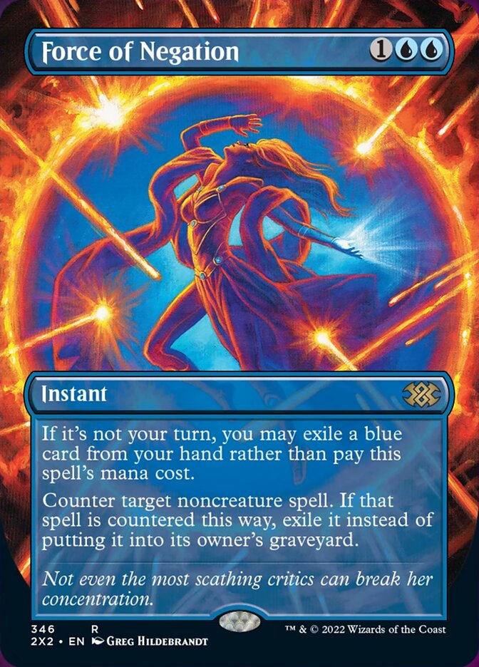 Force of Negation (Borderless Alternate Art) [Double Masters 2022] [Foil]