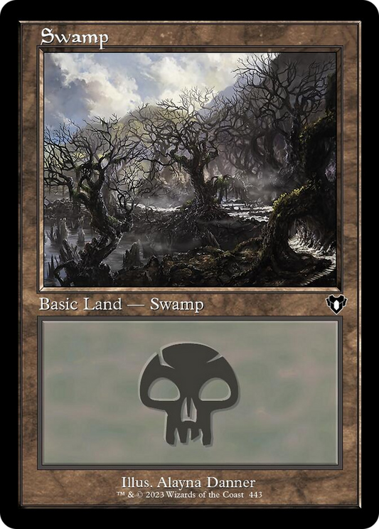 Swamp (443) (Retro) [Commander Masters] [Foil]