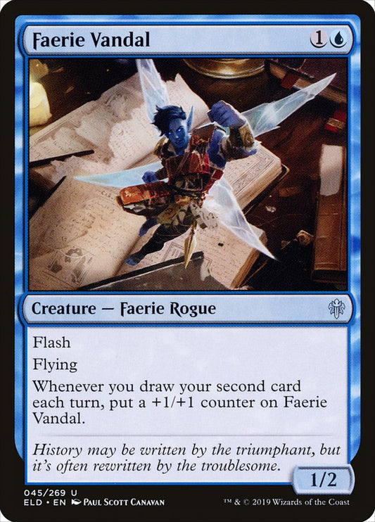 Faerie Vandal [Throne of Eldraine] [Foil]