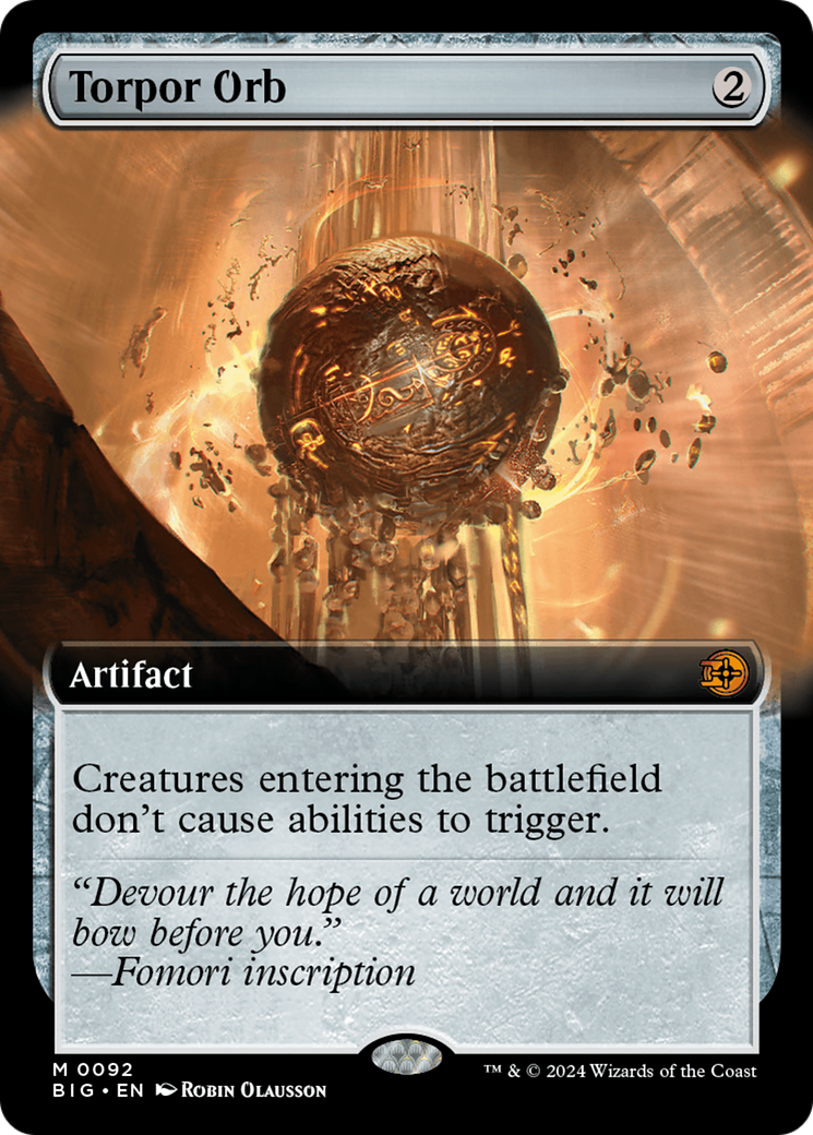 Torpor Orb (Extended Art) [Outlaws of Thunder Junction: The Big Score] [Foil]