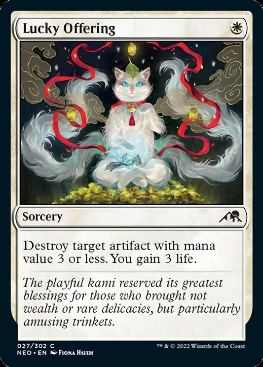 Lucky Offering [Kamigawa: Neon Dynasty] [Foil]