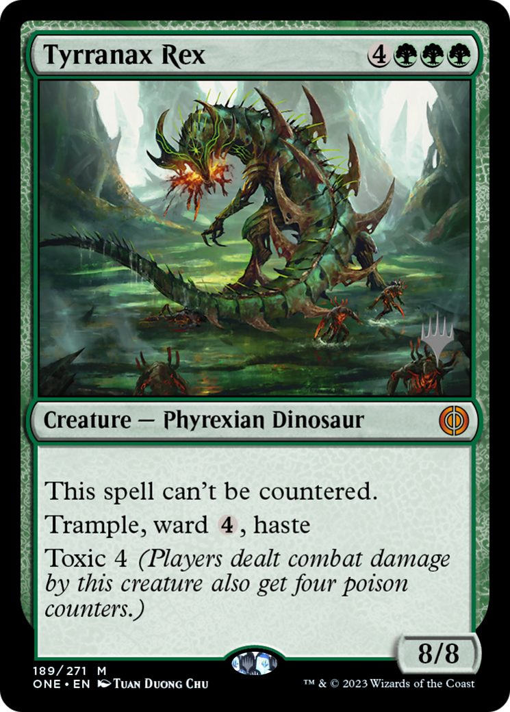 Tyrranax Rex (Promo Pack) [Phyrexia: All Will Be One Promos] [Foil]