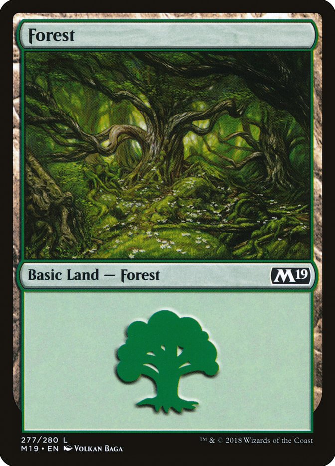 Forest (277) [Core Set 2019] [Foil]