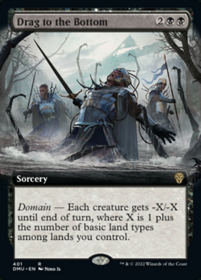 Drag to the Bottom (Extended Art) [Dominaria United] [Foil]