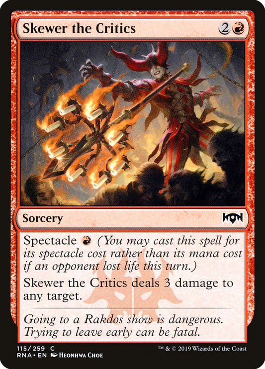 Skewer the Critics [Ravnica Allegiance] [Foil]