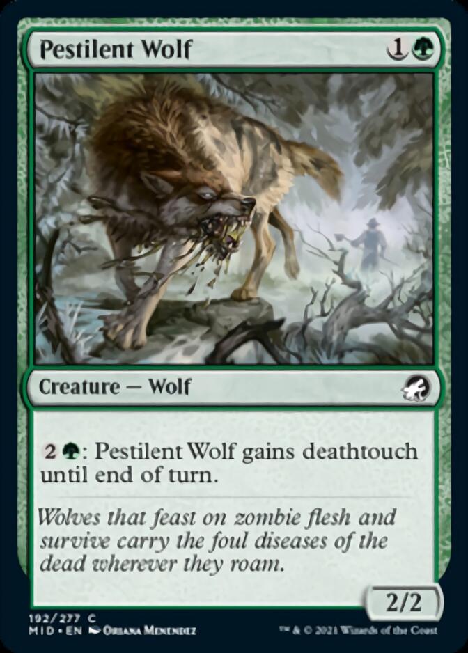 Pestilent Wolf [Innistrad: Midnight Hunt] [Foil]