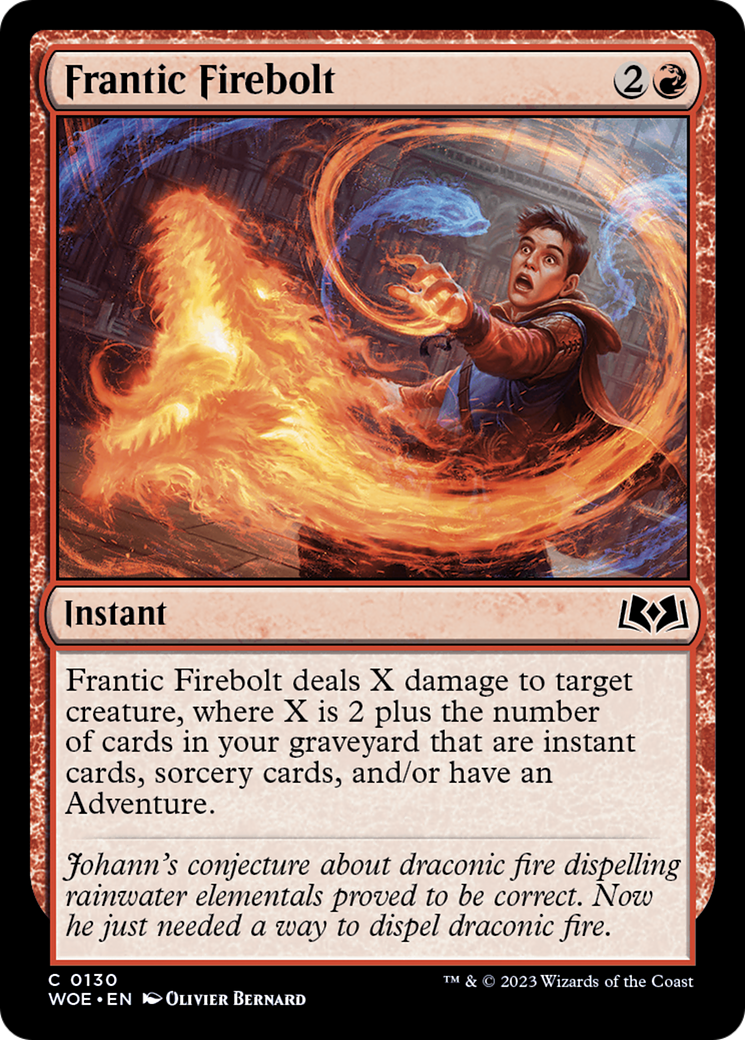 Frantic Firebolt [Wilds of Eldraine] [Foil]