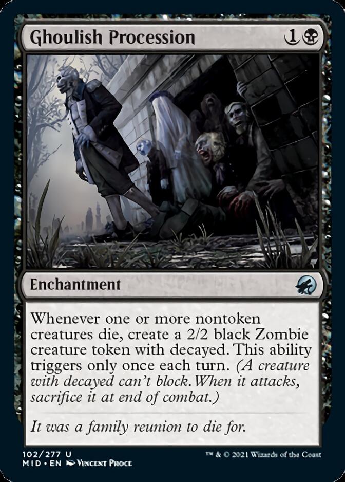 Ghoulish Procession [Innistrad: Midnight Hunt] [Foil]