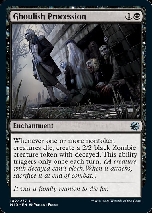 Ghoulish Procession [Innistrad: Midnight Hunt] [Foil]
