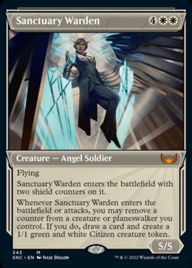 Sanctuary Warden (Showcase Art Deco) [Streets of New Capenna] [Foil]