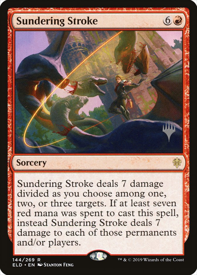 Sundering Stroke (Promo Pack) [Throne of Eldraine Promos] [Foil]