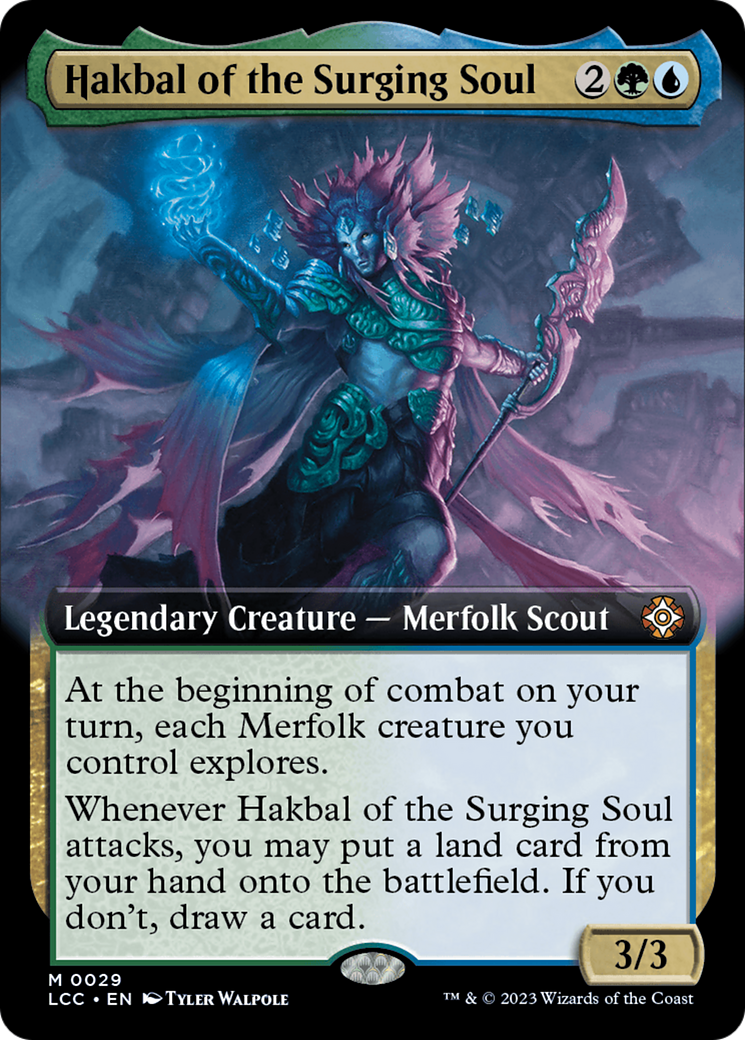 Hakbal of the Surging Soul (Extended Art) [The Lost Caverns of Ixalan Commander] [Foil]