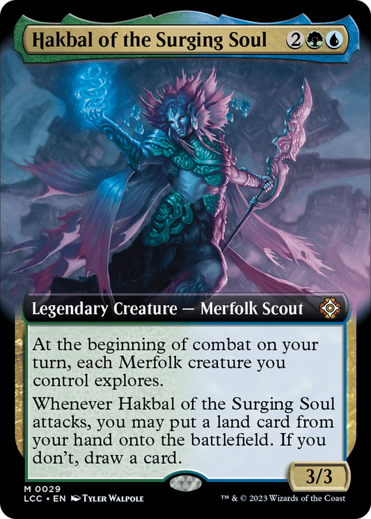 Hakbal of the Surging Soul (Extended Art) [The Lost Caverns of Ixalan Commander] [Foil]
