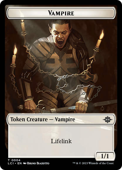 Vampire (0004) // Vampire Demon Double-Sided Token [The Lost Caverns of Ixalan Commander Tokens] [Foil]