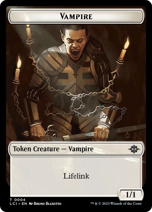 Vampire // Spirit Double-Sided Token [The Lost Caverns of Ixalan Tokens] [Foil]