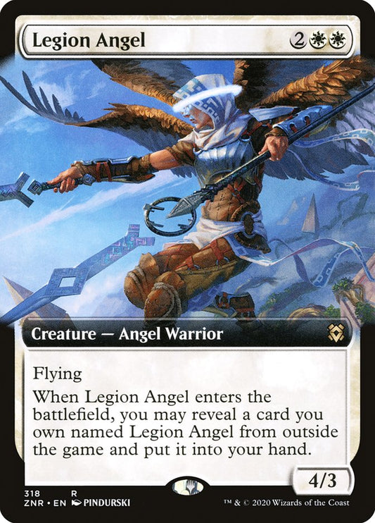 Legion Angel (Extended Art) [Zendikar Rising] [Foil]