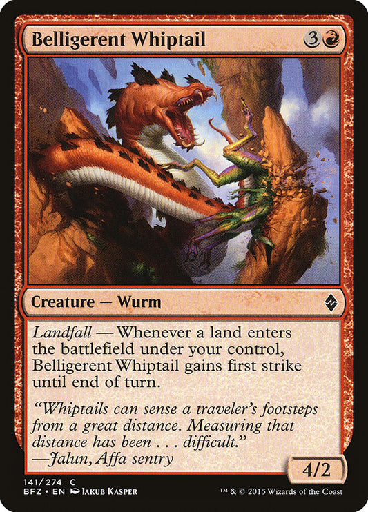 Belligerent Whiptail [Battle for Zendikar] [Foil]