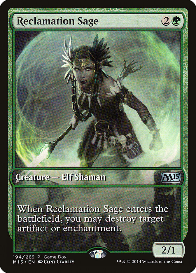Reclamation Sage (Game Day) [Core Set 2015 Promos]