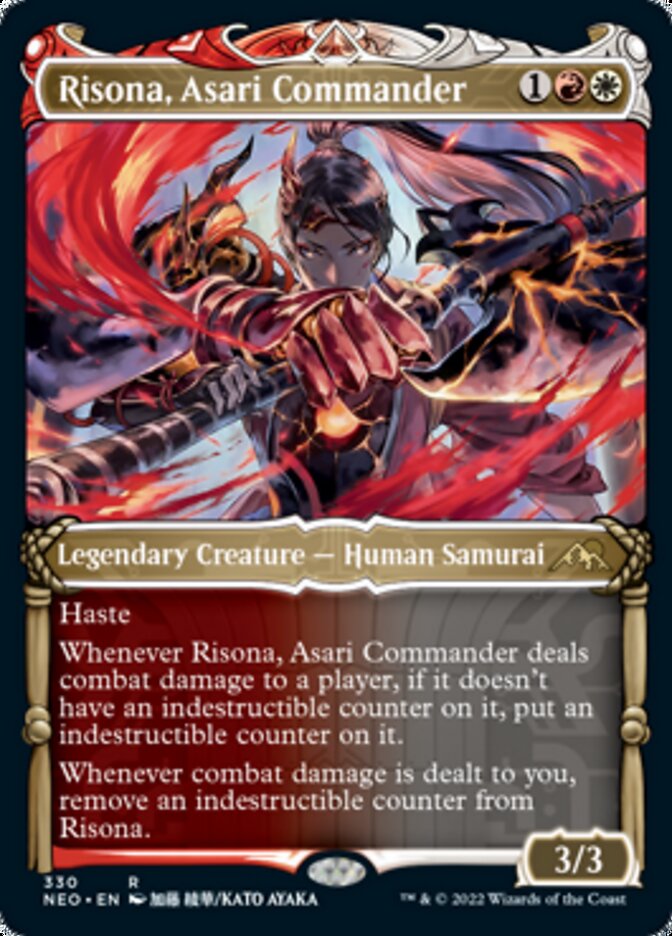 Risona, Asari Commander (Showcase Samurai) [Kamigawa: Neon Dynasty] [Foil]