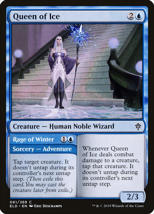 Queen of Ice // Rage of Winter [Throne of Eldraine] [Foil]